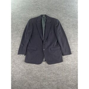 Vintage Polo Ralph Lauren Sport Coat 41 R Blue Camel Hair Solid Premium USA